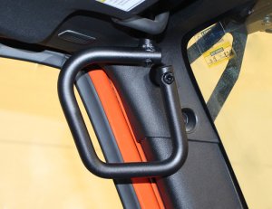 Jeep Wrangler JK Unlimited Grab Handles - Front + Rear - Fishbone Offroad - Steel, 4-Door Models Only - Black Textured - `07-`18